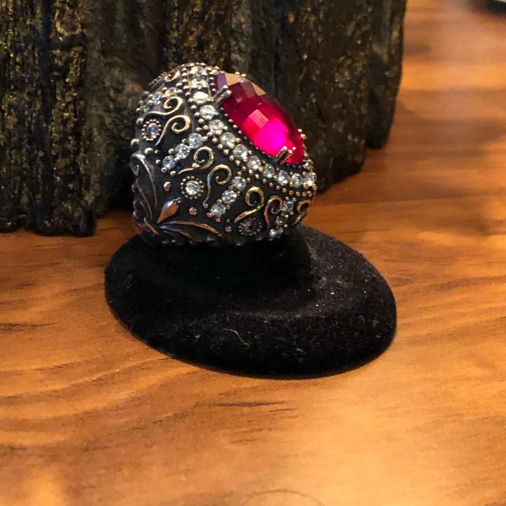 Antique style Ring sultana sterling silver 925